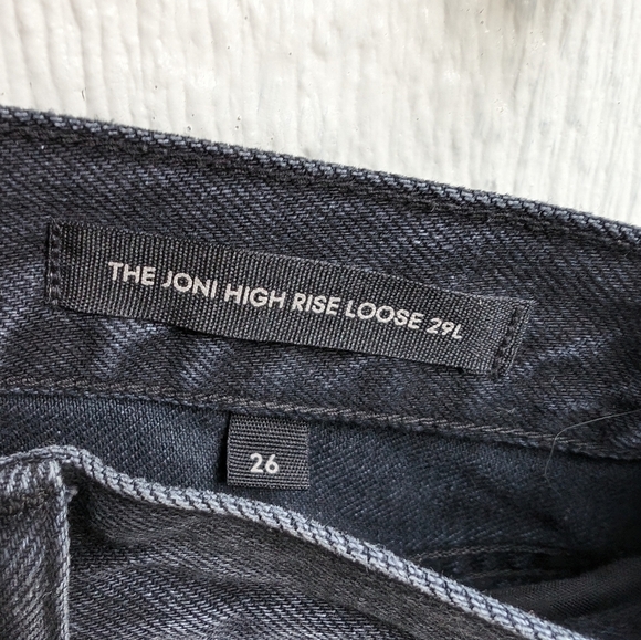 Aritzia Denim Forum Joni High Rise Loose Fit Black  Denim Jeans 26x29L - Picture 5 of 7